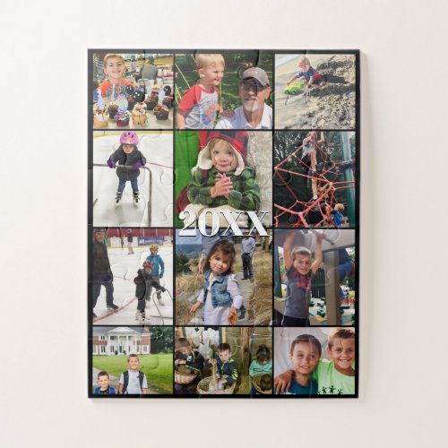 Personalized Family Photo Collage Jigsaw Puzzle