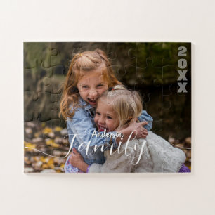 Personalized Family Photo Collage Jigsaw Puzzle