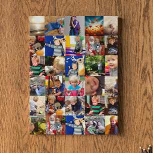 Personalized Family Photo Collage Jigsaw Puzzle