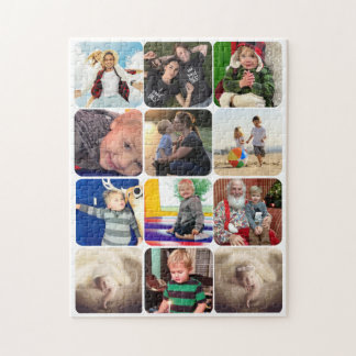 Personalized Family Photo Collage Jigsaw Puzzle