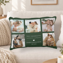 Personalized Family Photo Collage Keepsake Green