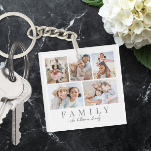 Personalized Family Photo Collage Keychain