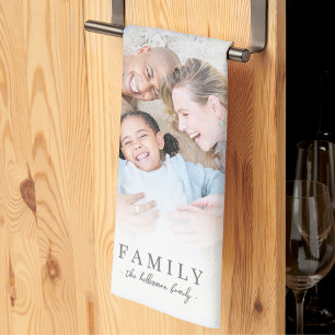 Personalized Family Photo Collage Kitchen Towel