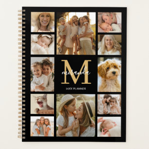 Personalized Family Photo Collage Monogram Planner