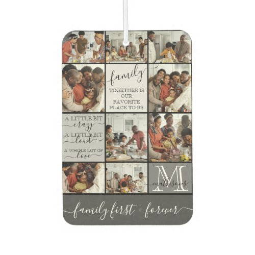 Personalized Family Photo Collage Monogram Quotes Air Freshener