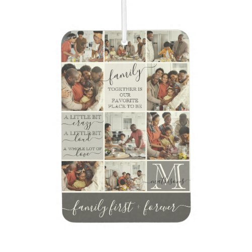 Personalized Family Photo Collage Monogram Quotes Air Freshener
