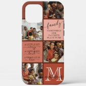 Personalized Family Photo Collage Monogram Quotes Case-Mate iPhone Case (Back)