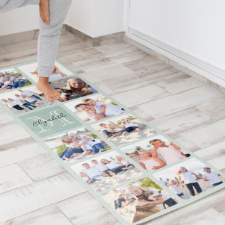 Personalized Family Photo Collage - Monogram Yoga Mat