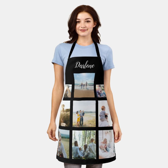 Personalized Family Photo Collage Name Apron