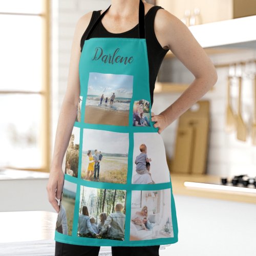 Personalized Family Photo Collage Name Apron