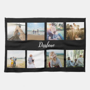 Personalized Family Photo Collage Name Kitchen To Kitchen Towel