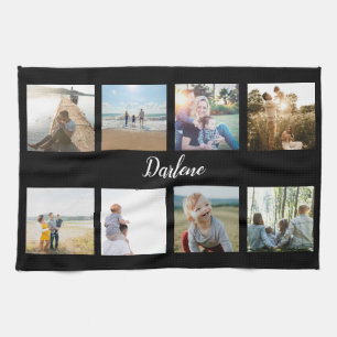 Personalized Family Photo Collage Name  Kitchen To Towel