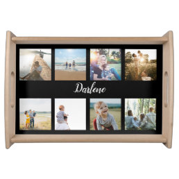 Personalized Family Photo Collage Name Serving Tray