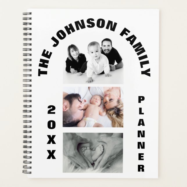 PERSONALIZED FAMILY Photo Collage Planner (Front)