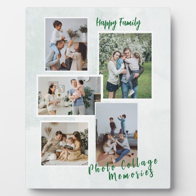 Personalized Family Photo Collage Plaque  (Front)