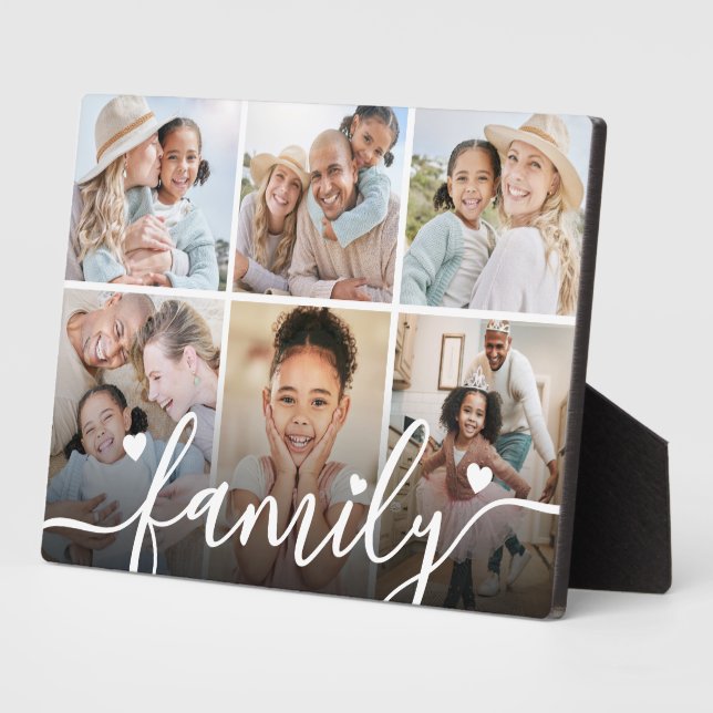 Personalized Family Photo Collage Plaque (Side)