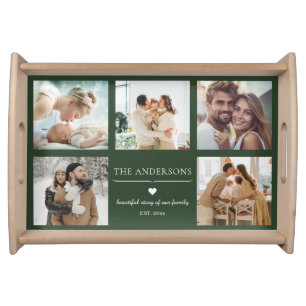 Personalized Family Photo Collage Serving Tray
