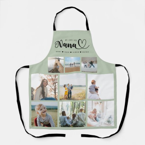 Personalized Family Photo Collage We Love You Nana Apron