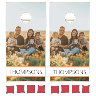 Personalized Family Photo Cornhole Set