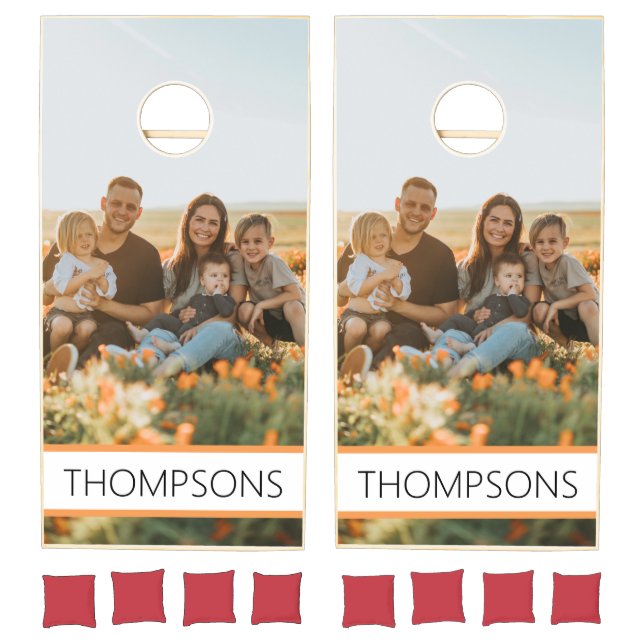 Personalized Family Photo Cornhole Set (Set)