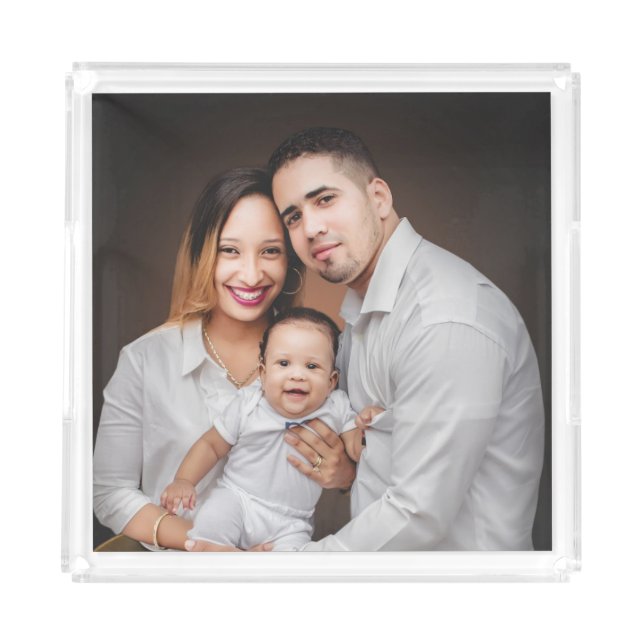 Personalized Family Photo Custom  Acrylic Tray (Front)