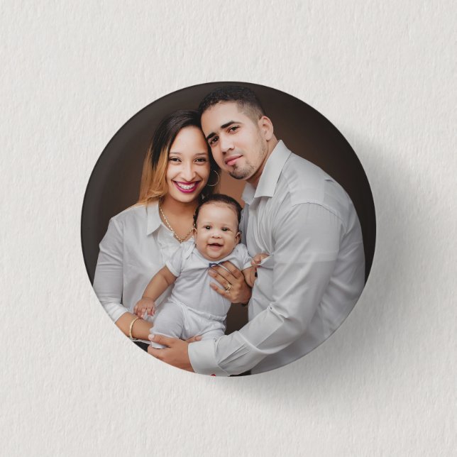 Personalized Family Photo Custom   Button (Front)