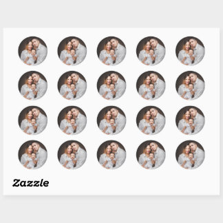 Personalized Family Photo Custom Classic Round Sticker