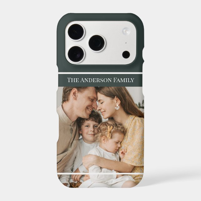 Personalized Family Photo | Custom Family Name  Case-Mate iPhone Case (Back)