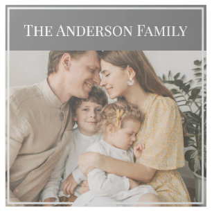 Personalized Family Photo   Custom Family Name  Gallery Wrap