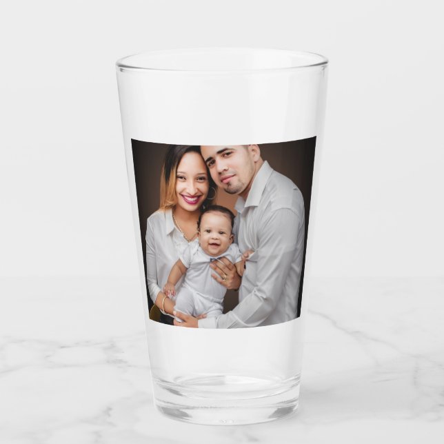 Personalized Family Photo Custom Glass (Front)