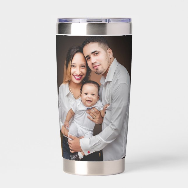Personalized Family Photo Custom Insulated Tumbler (Front)