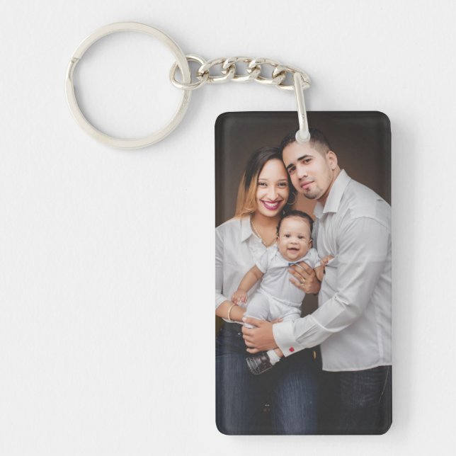 Personalized Family Photo Custom   Keychain (Front)