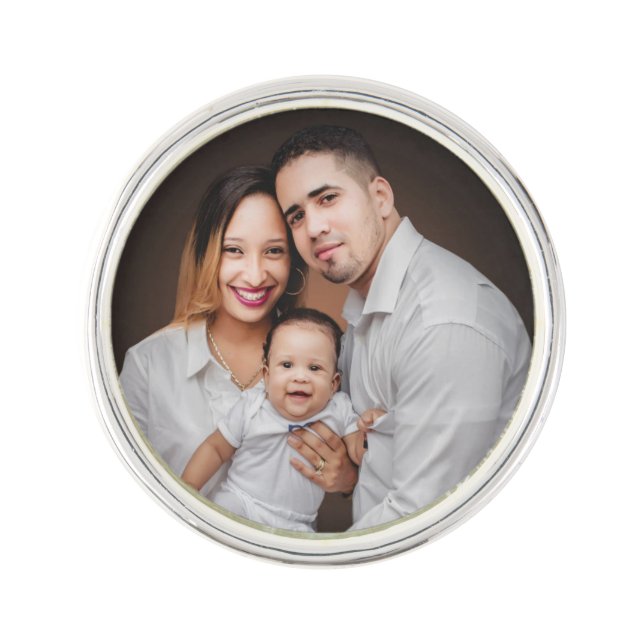 Personalized Family Photo Custom  Lapel Pin (Front)
