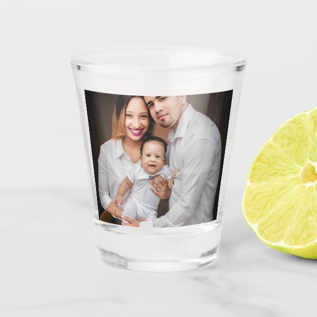 Personalized Family Photo Custom Shot Glass (Front)