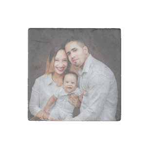 Personalized Family Photo Custom Stone Magnet