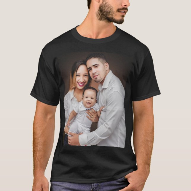 Personalized Family Photo Custom   T-Shirt (Front)