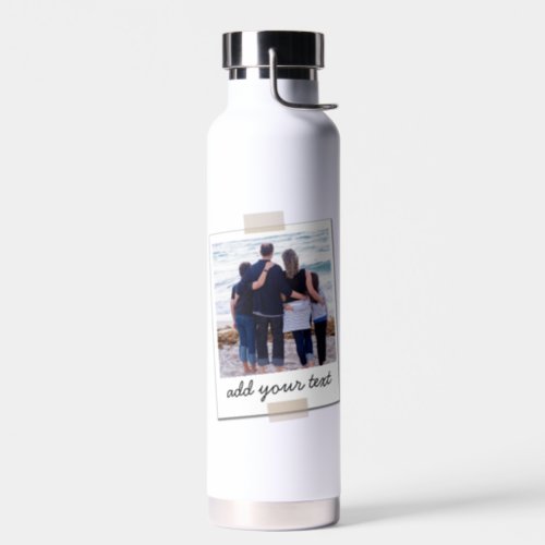 Personalized Family Photo  Custom Text  Water Bottle