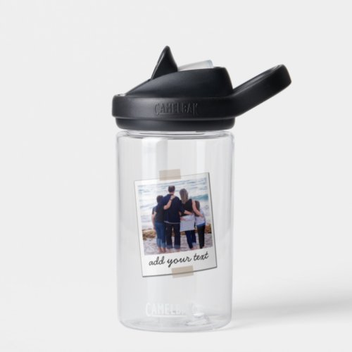 Personalized Family Photo  Custom Text   Water Bottle