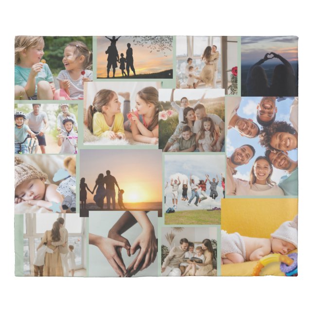 Personalized Family Photo Duvet Cover (Front)