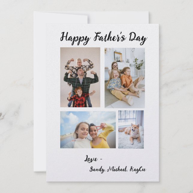 Personalized Family Photo Fathers Day Card (Front)