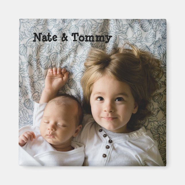 Personalized Family Photo Fridge Magnet (Front)