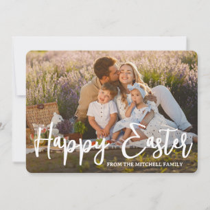 Personalized Family Photo Happy Easter Holiday Card
