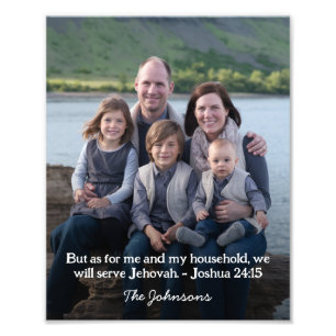 Personalized Family Photo Joshua 24:15  Print