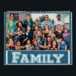 Personalized Family Photo Keepsake Calendar<br><div class="desc">Wonderful typography style family photo keepsake personalized calendar is perfect for your favorite pictures. Have fun adding photos of grandma, grandpa, group photos, pets, sons, daughters, friends and family. Modern style typography at the bottom of most pages read:family, tribe, clan, network and people. Colorful frames to accent your black and...</div>