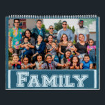 Personalized Family Photo Keepsake Calendar<br><div class="desc">Wonderful typography style family photo keepsake personalized calendar is perfect for your favorite pictures. Have fun adding photos of grandma, grandpa, group photos, pets, sons, daughters, friends and family. Modern style typography at the bottom of most pages read:family, tribe, clan, network and people. Colorful frames to accent your black and...</div>