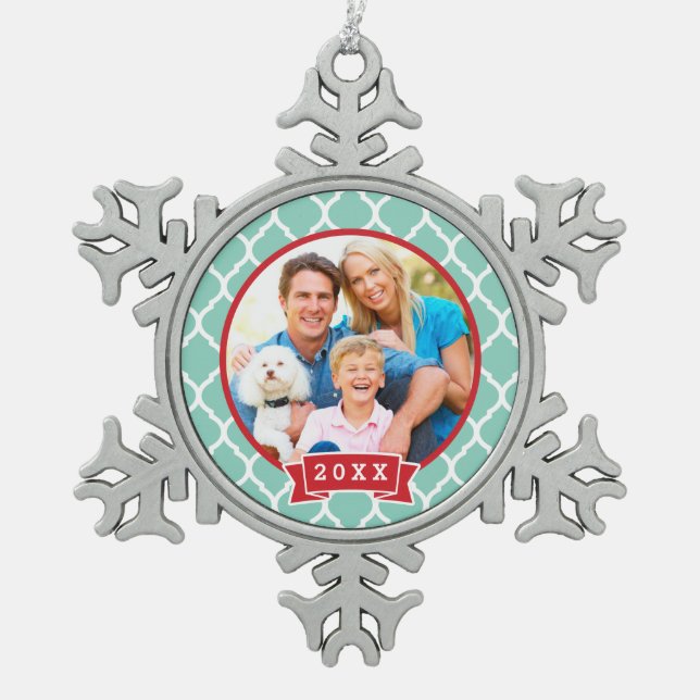 Personalized Family Photo Keepsake Ornament (Front)