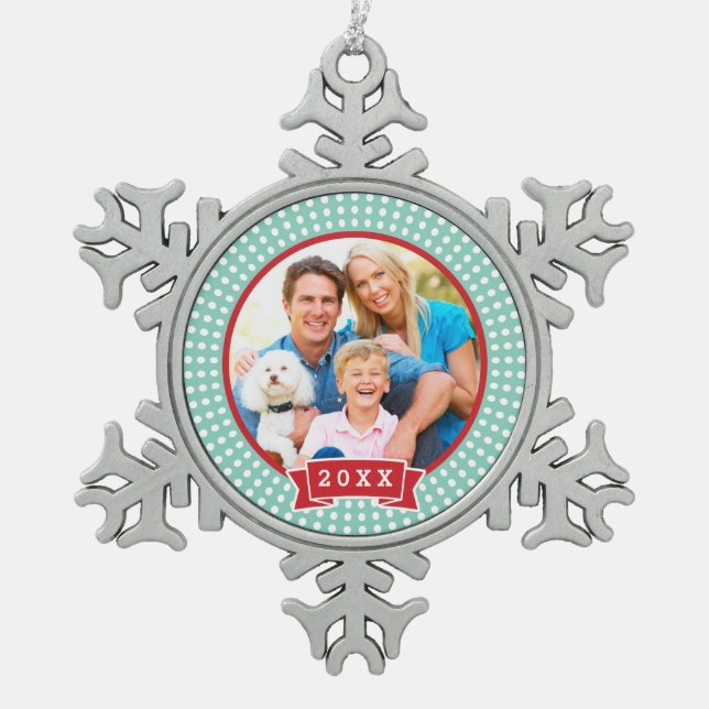 Personalized Family Photo Keepsake Ornament (Front)