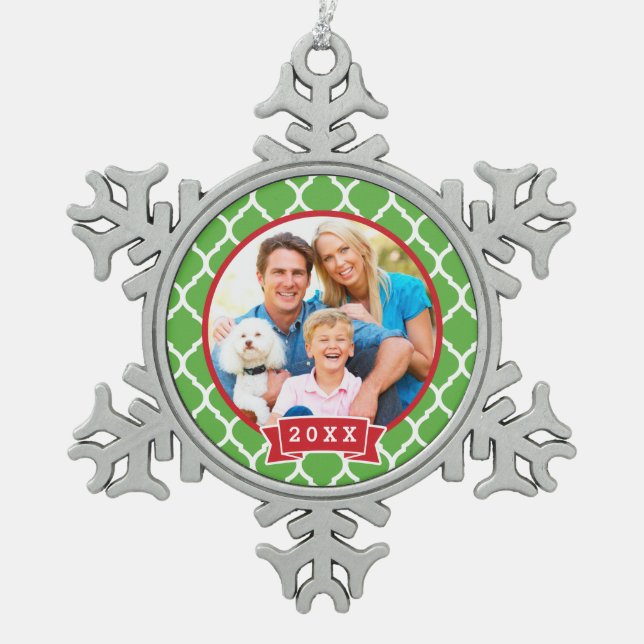 Personalized Family Photo Keepsake Ornament (Front)