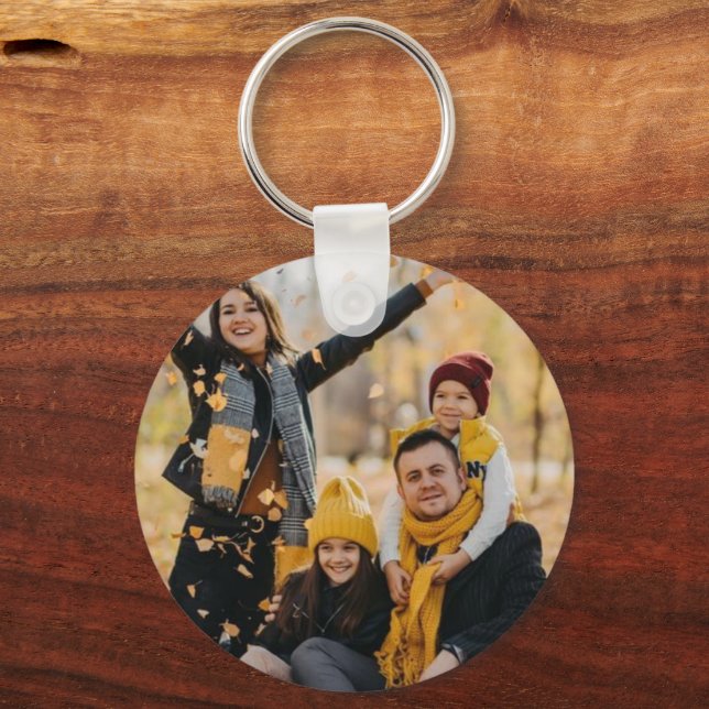 Personalized Family Photo Keychain (Front)