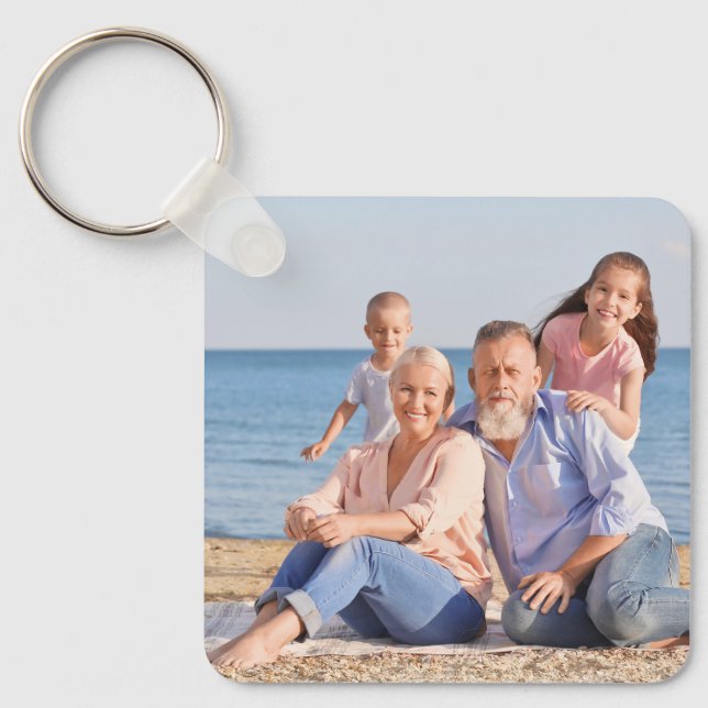 Personalized Family Photo Keychain (Front)